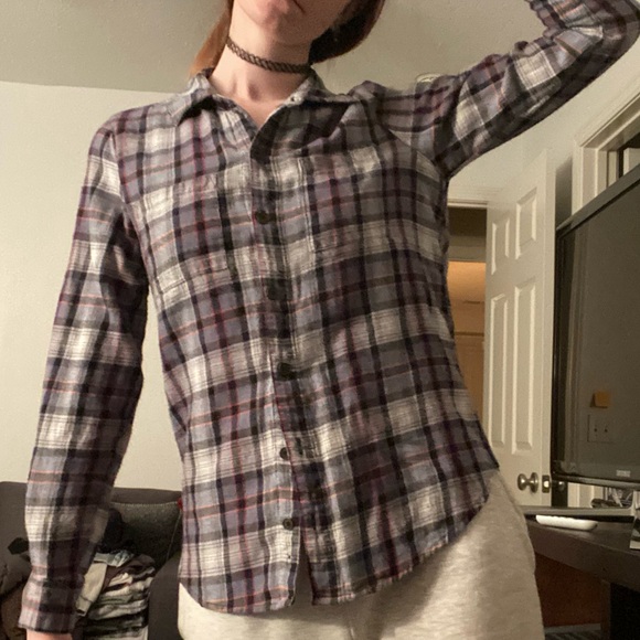 🤖 Blue and Orange Flannel - Picture 1 of 5